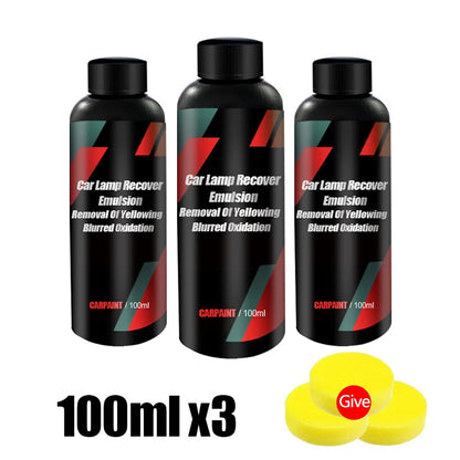 Car Headlight Polishing Agent Scratch Remover Repair Fluid Headlight Renewal Polish and Maintenance Liquid Kit Auto Accessories