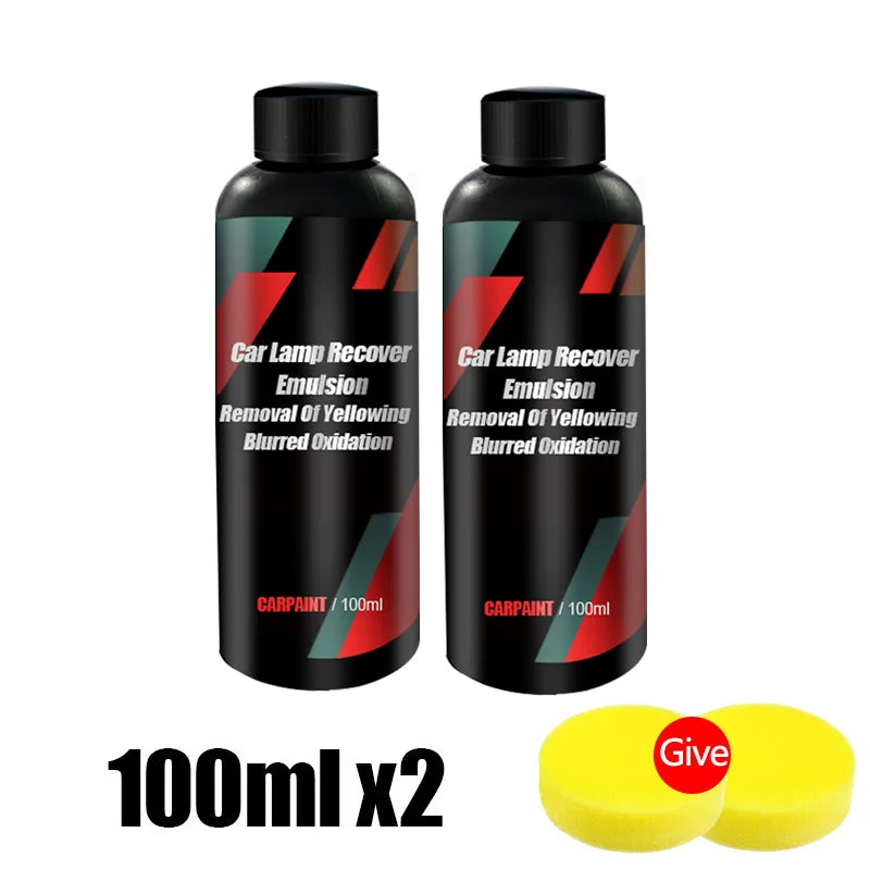 Car Headlight Polishing Agent Scratch Remover Repair Fluid Headlight Renewal Polish and Maintenance Liquid Kit Auto Accessories